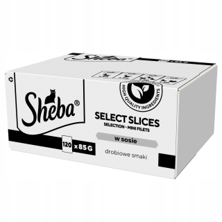 Mokré krmivo pre mačky SHEBA s príchuťou hydiny vo vrecúškach 120x85 g